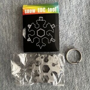 Stainless Steel 19 Function Multi Tool Snowflake EDC Wrench‎ Screw On The Go New